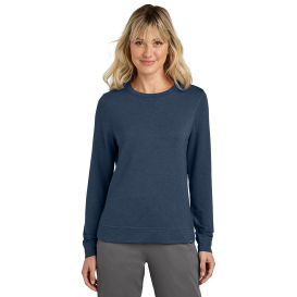 TravisMathew TM1LD003 Ladies Long Weekend Crew - Blue Nights Heather