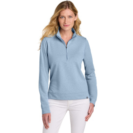 TravisMathew TM1LD007 Ladies Coveside 1/2-Zip - Light Blue Heather