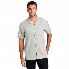 Port Authority W400 Short Sleeve Performance Staff Shirt - Silver