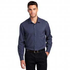 Port Authority W401 Long Sleeve Performance Staff Shirt - True Navy