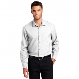 Port Authority W401 Long Sleeve Performance Staff Shirt - White