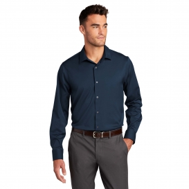 CornerStone W680 City Stretch Shirt - River Blue Navy