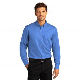 Port Authority W808 Long Sleeve SuperPro React Twill Shirt - Ultramarine Blue