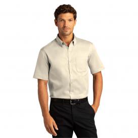 Port Authority W809 Short Sleeve SuperPro React Twill Shirt - Ecru