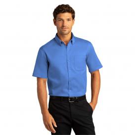 Port Authority W809 Short Sleeve SuperPro React Twill Shirt - Ultramarine Blue