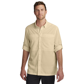 Port Authority W960 Long Sleeve UV Daybreak Shirt - Oat