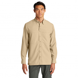 Port Authority W960 Long Sleeve UV Daybreak Shirt - Oat