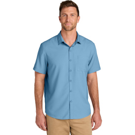 Port Authority W963 Short Sleeve UV Dockside Shirt - Carolina Blue