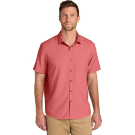 Port Authority W963 Short Sleeve UV Dockside Shirt - Coral Reef