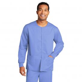 Wink WW3080 Unisex WorkFlex Snap-Front Scrub Jacket - Ceil Blue