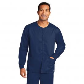 Wink WW3080 Unisex WorkFlex Snap-Front Scrub Jacket - Navy