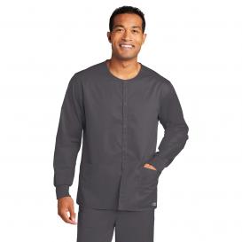 Wink WW3080 Unisex WorkFlex Snap-Front Scrub Jacket - Pewter