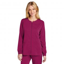 Wink WW4088 Women\'s Premiere Flex Full-Zip Scrub Jacket - Wine