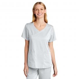 Wink WW4268 Women\'s Premiere Flex Mock Wrap Scrub Top - White