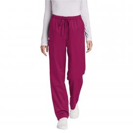 Wink WW4550P Women\'s Petite WorkFlex Cargo Pocket Scrub Pants - Wine