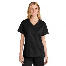 Wink WW4560 Women\'s WorkFlex V-Neck Scrub Top - Black