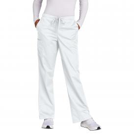 Wink WW4750P Women\'s Petite WorkFlex Flare Leg Cargo Pocket Scrub Pants - White
