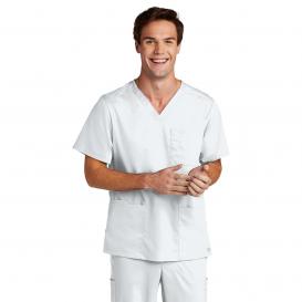 Wink WW5068 Men\'s Premiere Flex V-Neck Scrub Top - White