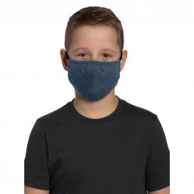 District YDTMSK02 Youth V.I.T. Shaped Face Mask - Pack of 5 - Heather Navy