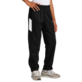 Sport-Tek YPST800 Youth Travel Pants - Black/White