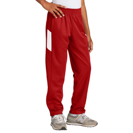 Sport-Tek YPST800 Youth Travel Pants - Deep Red/White