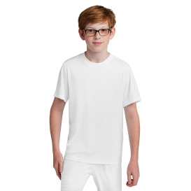 Sport-Tek YST100 Competitor United Crew - White/White