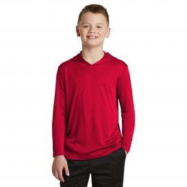 Sport-Tek YST358 Youth PosiCharge Competitor Hooded Pullover - True Red