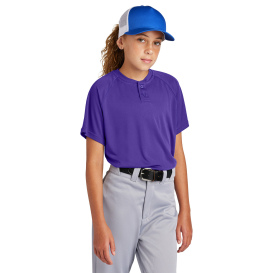 Sport-Tek YST359 PosiCharge Competitor 2-Button Henley - Purple