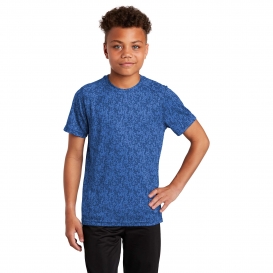Sport-Tek YST460 Youth Digi Camo Tee - True Royal