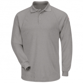 Bulwark FR SMP2 Men\'s Lightweight Classic Long Sleeve Polo - CoolTouch 2 - 6.5 oz. - Grey