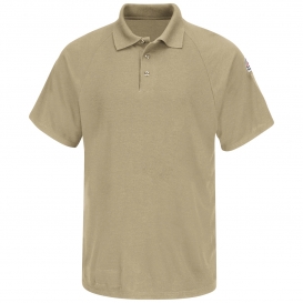 Bulwark FR Men\'s Classic Short Sleeve Polo - CoolTouch 2 - 6.5 oz. - Khaki