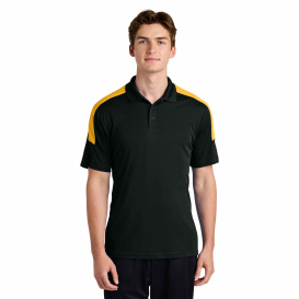 Sport-Tek ST104 Competitor United Polo - Black/Gold