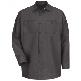 Red Kap SP14 Men\'s Industrial Work Shirt - Long Sleeve - Charcoal