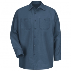 Red Kap SP14 Men\'s Industrial Work Shirt - Long Sleeve - Dark Blue