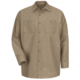 Red Kap SP14 Men\'s Industrial Work Shirt - Long Sleeve - Khaki