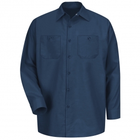 Navy/Medium Blue Short Sleeve 2X-Large Red Kap Men's Performance Knit Twill Shirt
