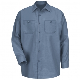 Red Kap SP14 Men\'s Industrial Work Shirt - Long Sleeve - Postman Blue