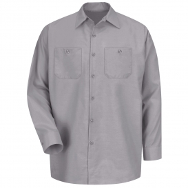 Red Kap SP14 Men\'s Industrial Work Shirt - Long Sleeve - Silver Grey