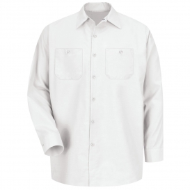 Red Kap SP14 Men\'s Industrial Work Shirt - Long Sleeve - White
