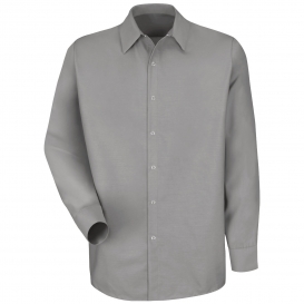Red Kap SP16 Men\'s Specialized Pocketless Work Shirt - Long Sleeve - Light Grey