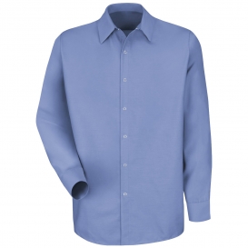 Red Kap SP16 Men\'s Specialized Pocketless Work Shirt - Long Sleeve - Light Blue