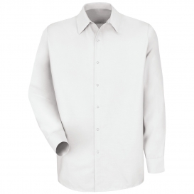 Red Kap SP16 Men\'s Specialized Pocketless Work Shirt - Long Sleeve - White