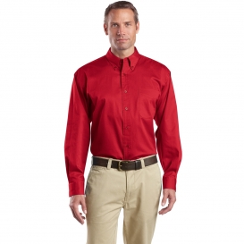 CornerStone SP17 Long Sleeve SuperPro Twill Shirt - Red