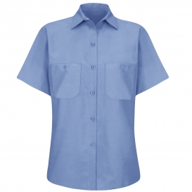 Red Kap SP23 Women\'s Industrial Work Shirt - Short Sleeve - Light Blue