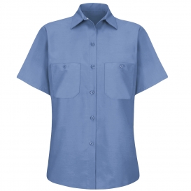 Red Kap SP23 Women\'s Industrial Work Shirt - Short Sleeve - Petrol Blue