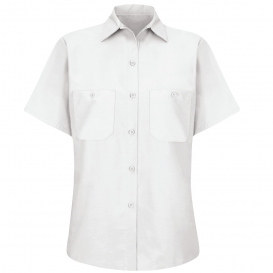 Red Kap SP23 Women\'s Industrial Work Shirt - Short Sleeve - White