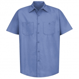 Red Kap SP24 Men\'s Industrial Work Shirt - Short Sleeve - Petrol Blue