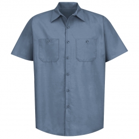 Red Kap SP24 Men\'s Industrial Work Shirt - Short Sleeve - Postman Blue