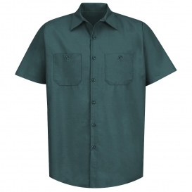 Red Kap SP24 Men\'s Industrial Work Shirt - Short Sleeve - Spruce Green