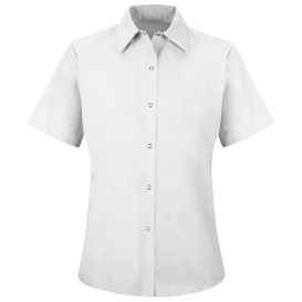 Red Kap SP25 Women\'s Specialized Pocketless Work Shirt - Short Sleeve - White